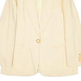 WEINBERG Womens Blazer Jacket Yellow Knit Wool L