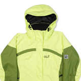 JACK WOLFSKIN Womens Rain Jacket Green Hooded UK 10