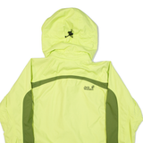 JACK WOLFSKIN Womens Rain Jacket Green Hooded UK 10