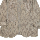 Womens Jacket Beige Floral M