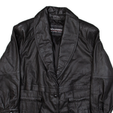 WILSONS Womens Coat Black Leather S