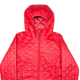 COLUMBIA Insulated Womens Quilted Jacket Pink Hooded S