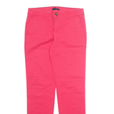 TOMMY HILFIGER Chino Womens Trousers Pink Regular Tapered W30 L30