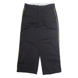 DICKIES Chino Mens Trousers Black Regular Wide-Leg W32 L28