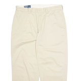 POLO RALPH LAUREN Chino Mens Trousers Cream Regular Straight W36 L28