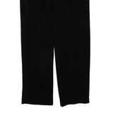 Pleated Womens Trousers Black Loose Straight W35 L28
