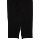 Pleated Womens Trousers Black Loose Straight W35 L28