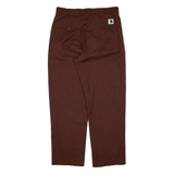 CARHARTT WIP Master Pant Workwear Womens Trousers Maroon Relaxed Tapered W31 L28