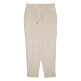 THE LEGEND Womens Trousers Beige Regular Tapered Linen W32 L29