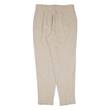 THE LEGEND Womens Trousers Beige Regular Tapered Linen W32 L29