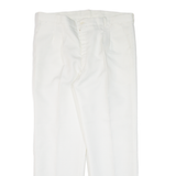 YOUNG LINE Pleated Womens Trousers White Regular Straight W34 L27
