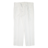 YOUNG LINE Pleated Womens Trousers White Regular Straight W34 L27