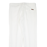 YOUNG LINE Pleated Womens Trousers White Regular Straight W34 L27