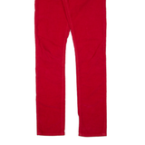 LEE Jade Womens Corduroy Trousers Red Slim Straight W29 L33