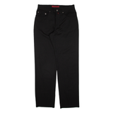 PIERRE CARDIN Mens Trousers Black Regular Straight W31 L31