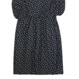 WHIRLAWAY Womens Pencil Dress Black 90s Spotted Midi M
