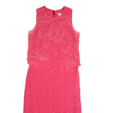 COLDWATER CREEK Womens Maxi Dress Red 90s Spotted Sleeveless Long L