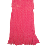 COLDWATER CREEK Womens Maxi Dress Red 90s Spotted Sleeveless Long L