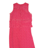 COLDWATER CREEK Womens Maxi Dress Red 90s Spotted Sleeveless Long L