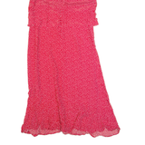 COLDWATER CREEK Womens Maxi Dress Red 90s Spotted Sleeveless Long L