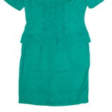 JACLYN SMITH Womens Pencil Dress Green 90s Floral Knee Length S