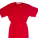 MS CHAUS Womens Pencil Dress Red 90s Short Sleeve Midi M
