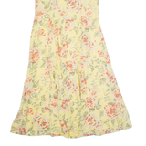 COLDWATER CREEK Womens Tea Dress Yellow 90s Floral Sleeveless Long M