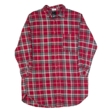 H&M Oversized Womens Shirt Dress Red Check Long Sleeve Knee Length M