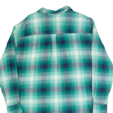 H&M Oversized Womens Shirt Dress Green Check Long Sleeve Knee Length M