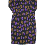 MS CHAUS Womens Pencil Dress Black 90s Floral Long Sleeve Midi S