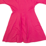 DB SPORT Womens Day Dress Pink 90s Short Sleeve Knee Length M