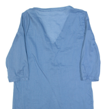 ZARA BASIC Oversized Womens Day Dress Blue Knee Length XS