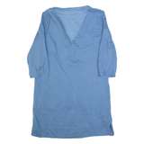 ZARA BASIC Oversized Womens Day Dress Blue Knee Length XS