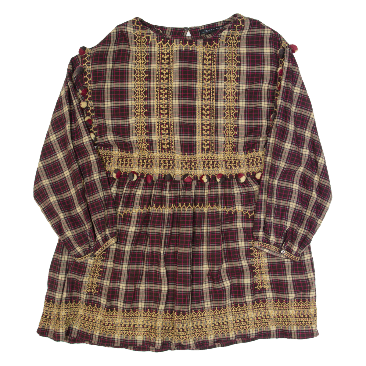 zara brown check dress WOMAN Oversized Womens Day Long Sleeve Knee Length M Occasion:Sorority Satenska tkanina. Size:48.5EU Watch Me Add Military