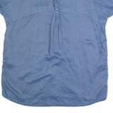 ZARA BASIC Oversized Womens Shirt Dress Blue Short Sleeve Knee Length S