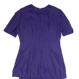 PLAZA SOUTH Womens Pencil Dress Purple 90s Short Sleeve Midi M