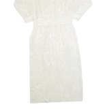 BILLY JACKS Womens Pencil Dress Cream 90s Floral Long Sleeve Long M