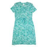 VIA SANT'ANDREA Womens Day Dress Blue 90s Crazy Pattern Long L