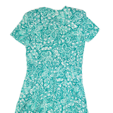 VIA SANT'ANDREA Womens Day Dress Blue 90s Crazy Pattern Long L