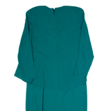 NICOLE PARIS Womens Pencil Dress Green 90s Long Sleeve Midi M