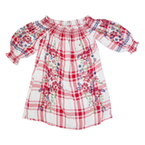 ZARA WOMAN Womens Shift Dress Red Check Knee Length M