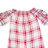 ZARA WOMAN Womens Shift Dress Red Check Knee Length M