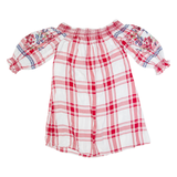 ZARA WOMAN Womens Shift Dress Red Check Knee Length M