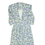 RJ STEVENS Womens A-Line Dress Cream 90s Floral Long M