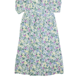 RJ STEVENS Womens A-Line Dress Cream 90s Floral Long M