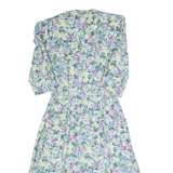 RJ STEVENS Womens A-Line Dress Cream 90s Floral Long M