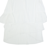 ZARA WOMAN Womens Day Dress White Long Sleeve Knee Length M