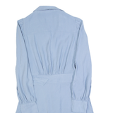 ZARA Womens Shirt Dress Blue Long Sleeve Knee Length S