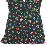 ZARA Womens Day Dress Black Floral Sleeveless Short L