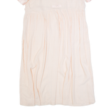 JOLLIBEE Womens A-Line Dress Pink 90s Short Sleeve Midi L